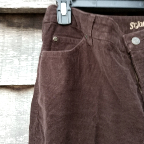 NWOT St. John's Bay Women's Average Secretly Slender Boot Cut Brown Corduroy 14 - Picture 7 of 9